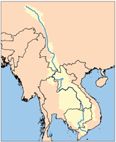 Map of the Mekong watershed