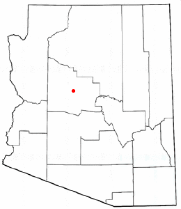 Location of Prescott, Arizona