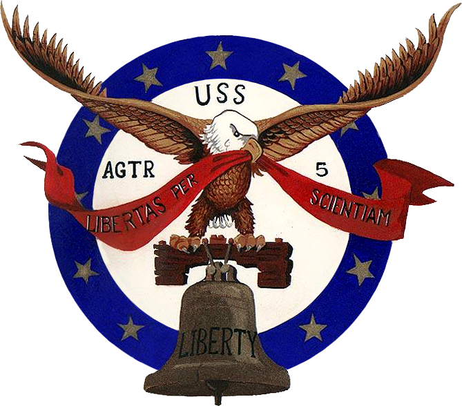 File:USS Liberty (AGTR-5) insignia, 1964 (NH 83352-KN).png