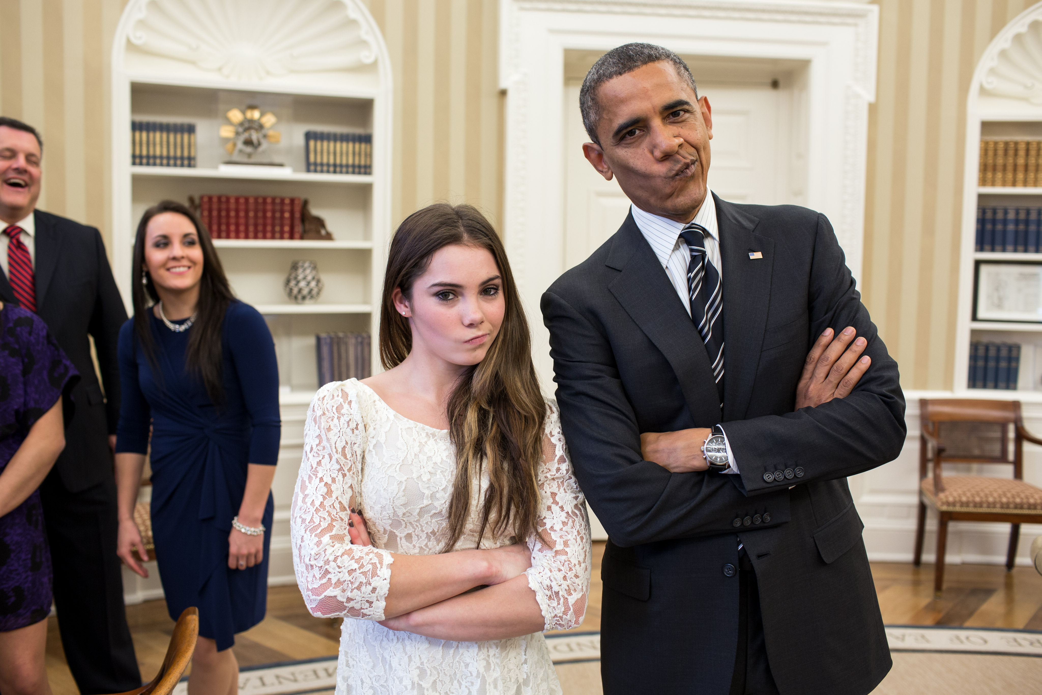 McKayla Maroney junto con el presidente Barack Obama (2012)