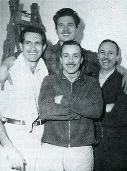 Archivo:Birger, Menditeguy y los hermanos Gálvez en 1953.jpg