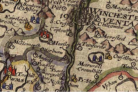 File:Old Map Hursley 1607.jpg