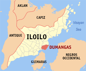 Map of Iloilo showing the location of Dumangas