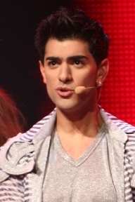 Sarbel performing in the Eurovision Song Contest