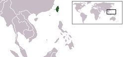 Location of Taiwan