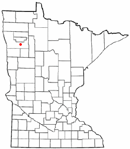 Location of Erskine, Minnesota