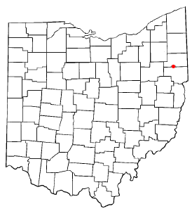 Location of Salem, Ohio