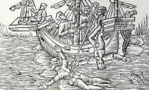 File:Woodcut Print of Keelhauling.jpg