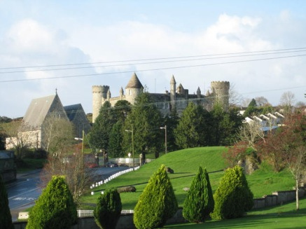 File:St. Eunan's College round towers & turrets.jpg