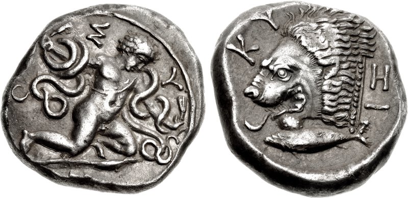 File:Tridrachm, Kyzikos, Mysia, Symmachy coinage, 404-394 BC.jpg