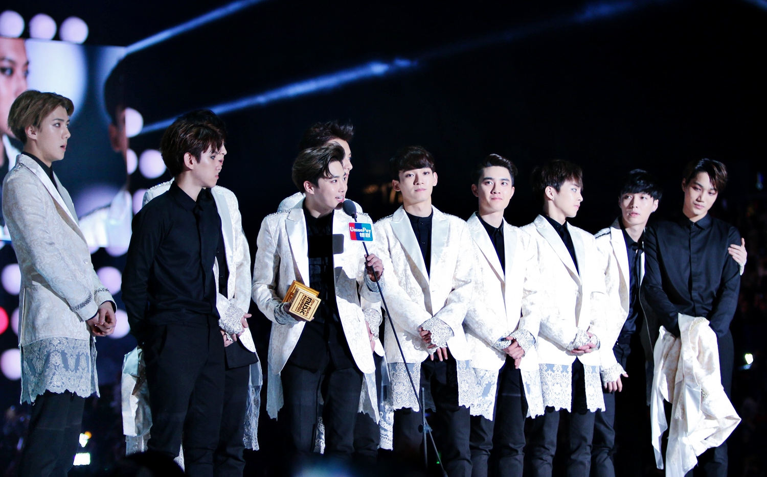 EXO at the MAMA Awards in 2014.