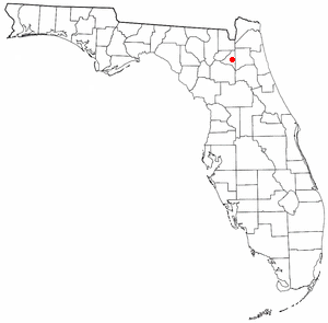 Location of Starke, Florida