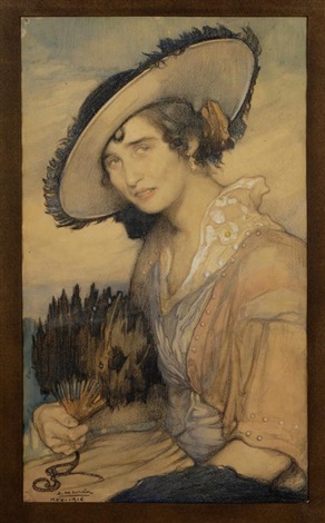 Archivo:La dama del abanico. 1916. Saturnino Herrán.jpg