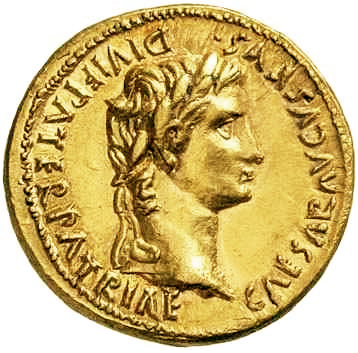 File:Augustus first century aureus obverse.png