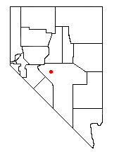 Location of the Toquima Range within Nevada