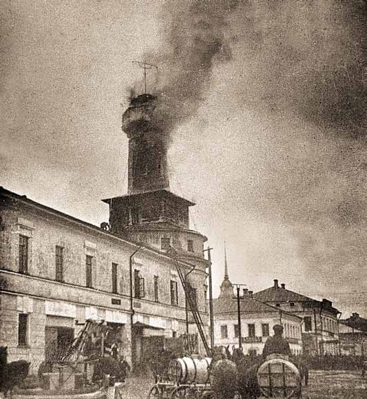 Файл:Пожар на пожарной каланче. г. Рыбинск. 1911 г..jpeg