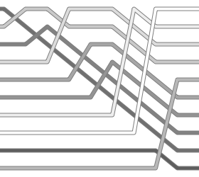 Example of insertion sort sorting a list of random numbers.