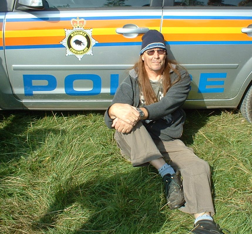 Nick Thomas-Webster relaxing on the set of Midsomer Murders "Left for Dead" in 2008.