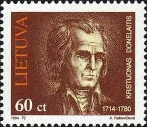 File:Kristijonas Donelaitis 1994 Lithuanian stamp.jpg