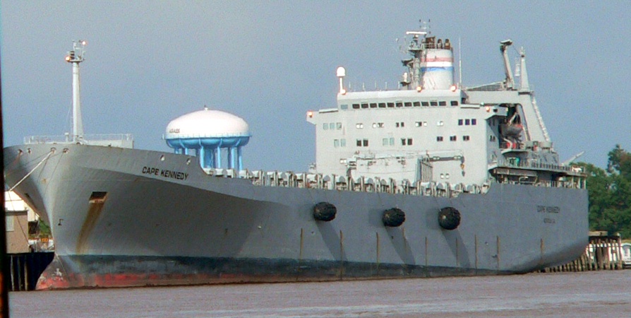 "MV Cape Kennedy moored at New Orleans"