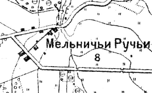 План посёлка Мельничьи Ручьи. 1895 год