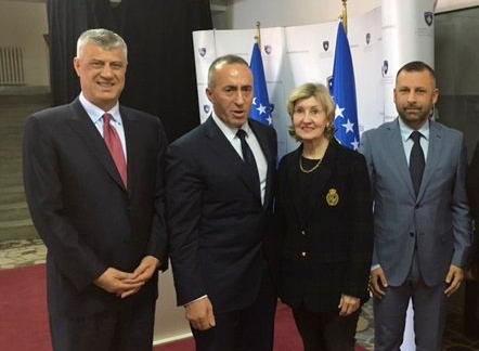 File:Kay Bailey Hutchison with Kosovo officials at NATO 2017.jpg