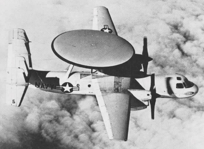 File:Grumman E-2A Hawkeye in flight in the early 1960s.jpg