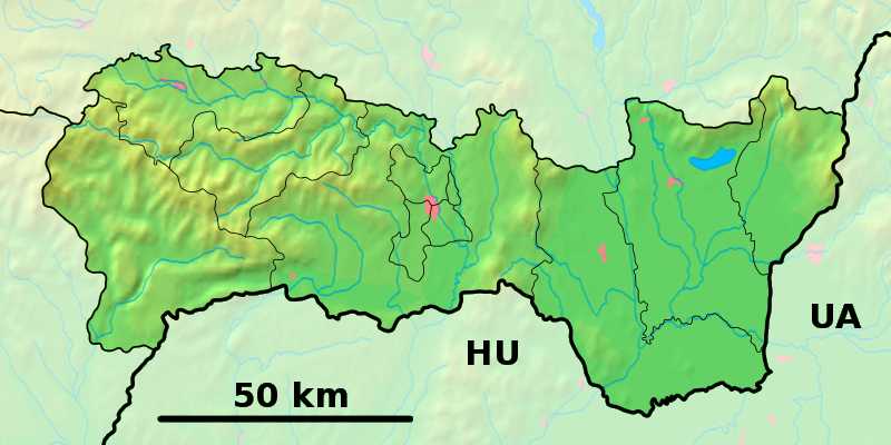 File:Košice Region - physical map.png