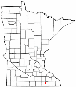 Location of Dexter, Minnesota