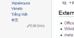 The link to edit the Wikidata page.