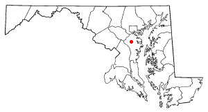 Location of Odenton, Maryland