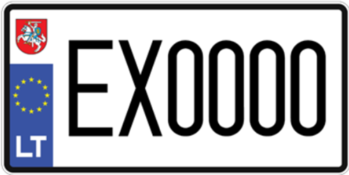 Файл:License plate of Lithuania EX0000 electric (2023) (2).png