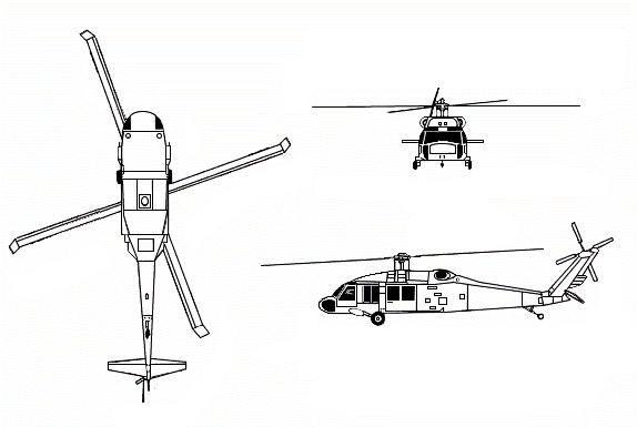 Файл:Sikorsky UH-60A Black Hawk 3-view line drawing.png