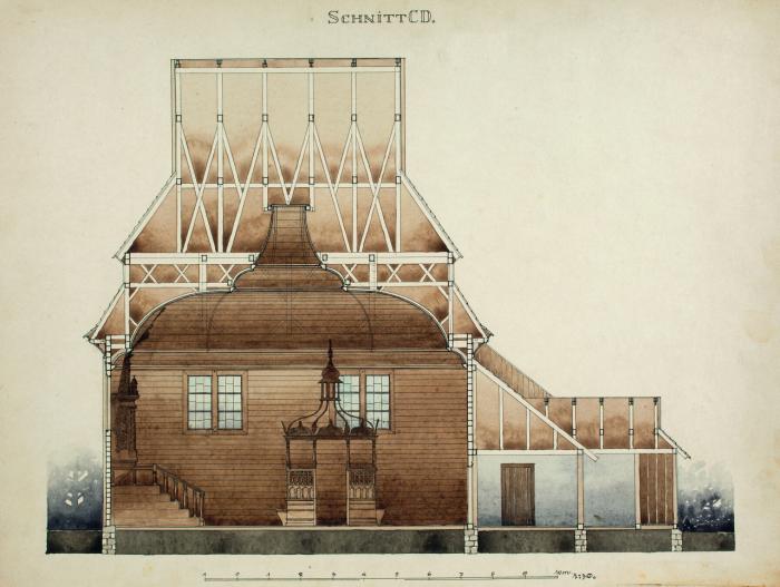 File:Wooden Synagogue in Hvizdets' (Gwoździec) - Drawings 05.jpg