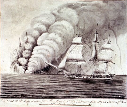 Файл:The Sabrina eruption off the Azores in 1811.jpg