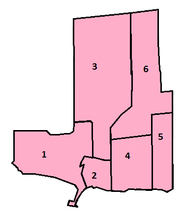 File:Burlington, Ontario ward map.png