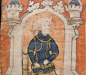 File:Waterford Charter Roll - Edward III on throne.jpg