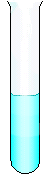 A typical test tube is long and narrow, with a curved base and flared top.