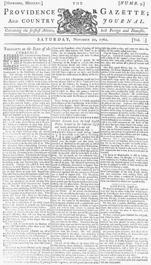 File:1762 Providence Gazette and Country Journal RI Nov20.png