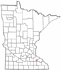 Location of Zumbrota, Minnesota