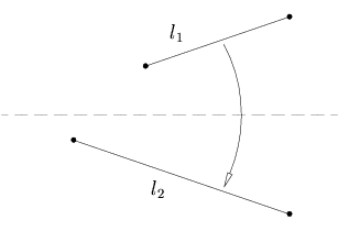 Folding a line putting one line on another