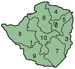 File:Zimbabwe Provinces numbered 300px.png