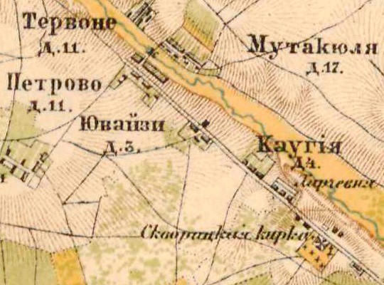 План деревни Петрово. 1885 год