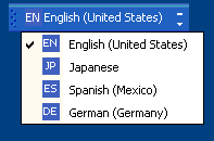 Switching languages from the Language Bar