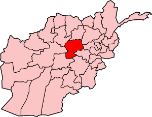 Map showing Bamiyan province in Afghanistan