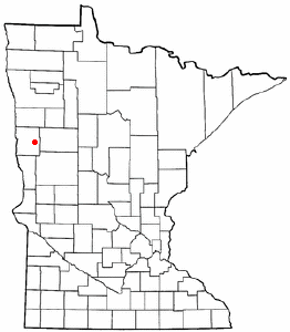 Location of Hawley, Minnesota