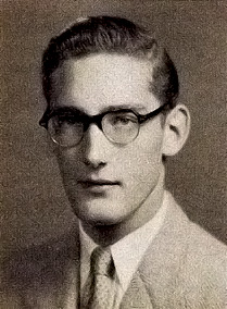 Elmslie as a senior at Harvard University, 1950