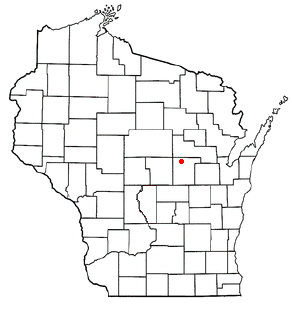 Location of Big Falls, Waupaca County, Wisconsin