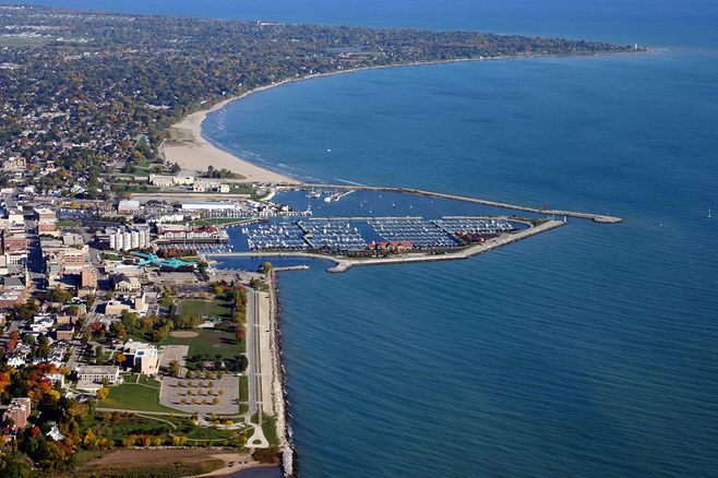 File:Aerial Racine Lakefront.jpg