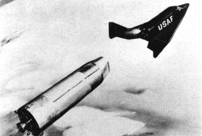 File:Boeing X-20 Dyna-Soar after separation from booster 1961.jpg